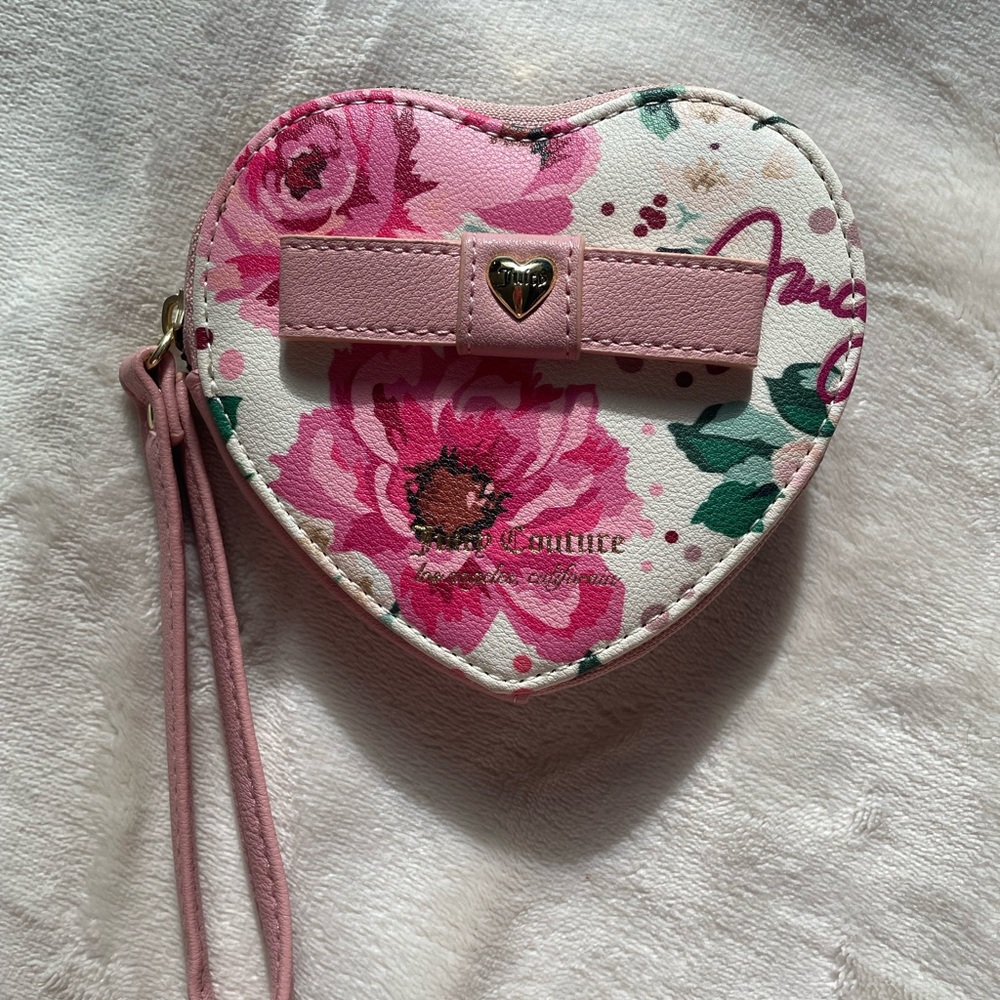 Juicy Couture Pink Floral Wristlet
